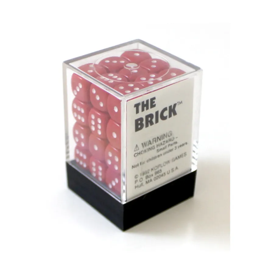 

Кирпич, The - d6 Красный с белым (36), Dice - Opaque (Koplow)