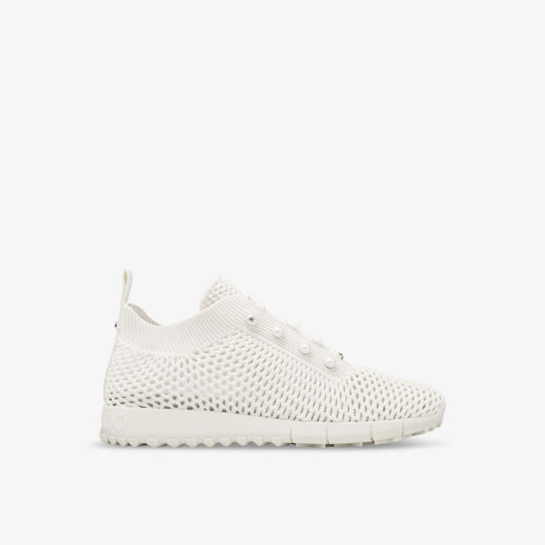 Трикотажные кроссовки Veles с низким берцем и жемчугом Jimmy Choo, цвет x latte mix