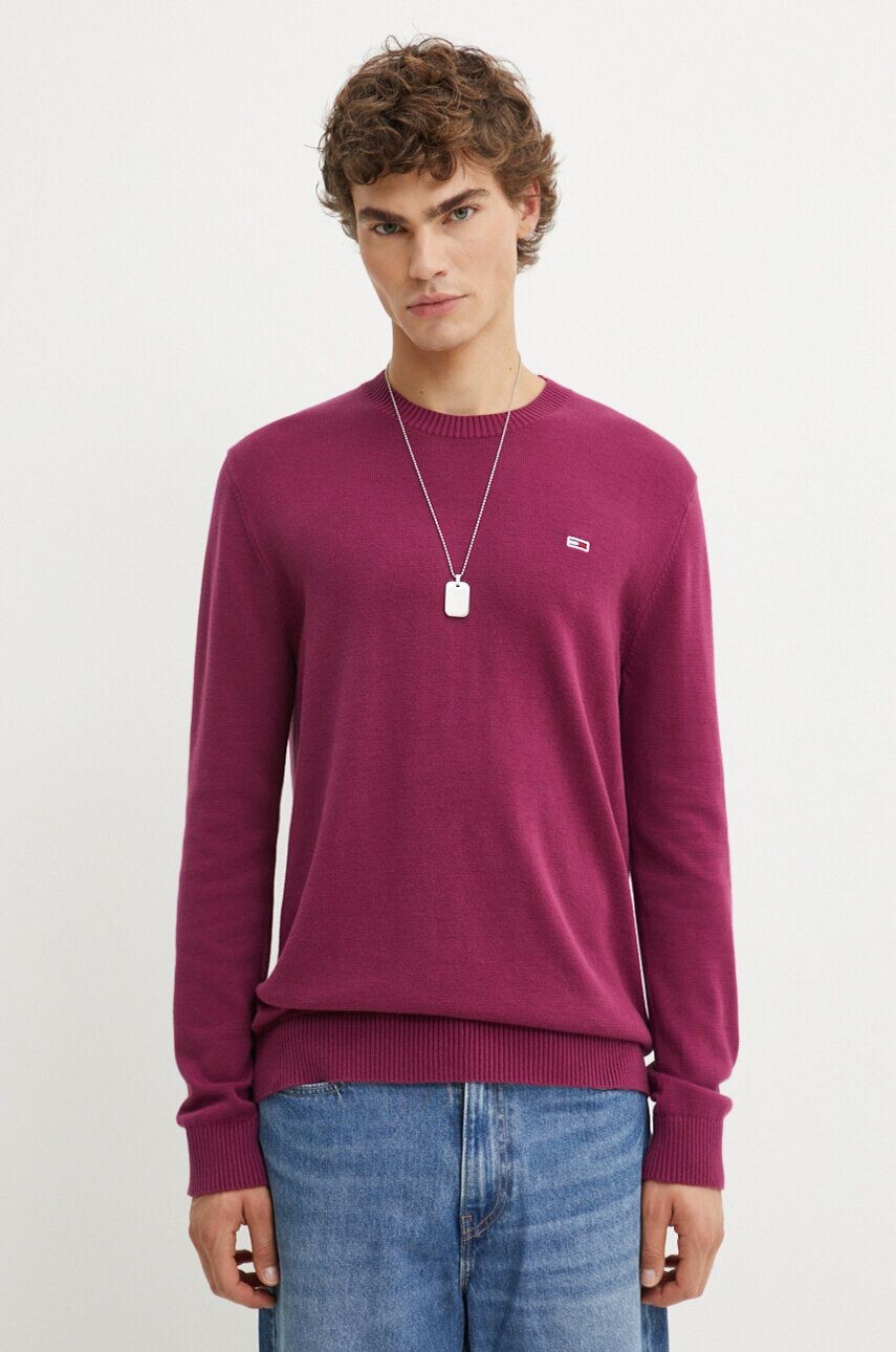 

Хлопковый свитер Tommy Jeans, фиолетовый