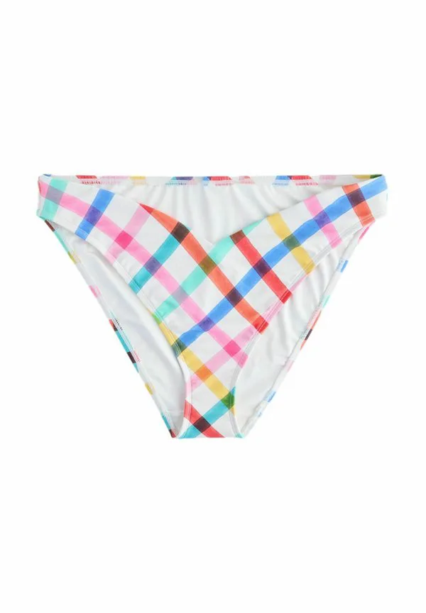 Трусики от бикини с v-образным вырезом спереди Next, Multi White Bright Check — фото 4