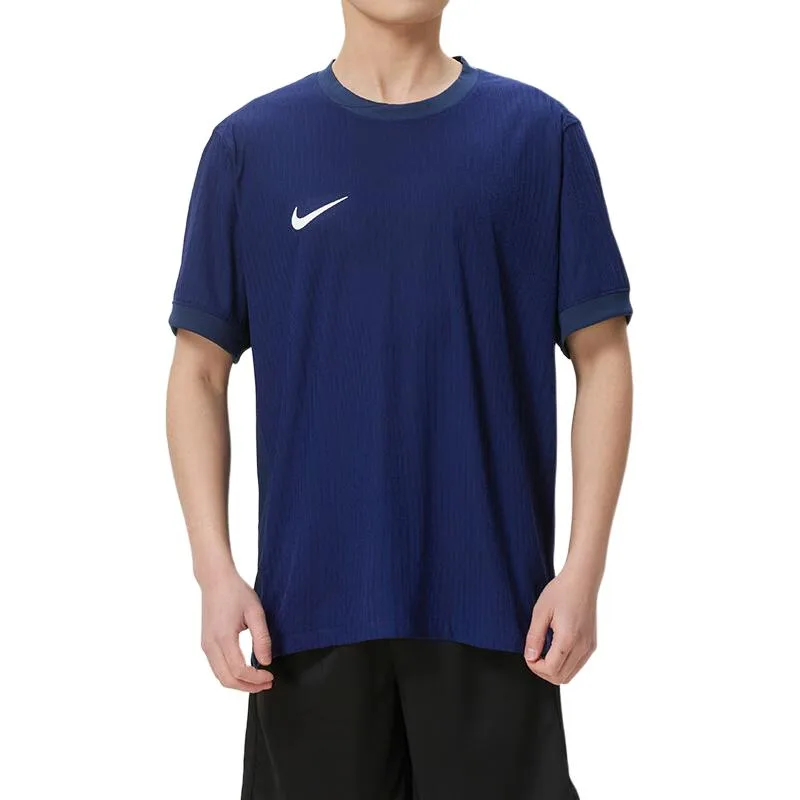 Nike Футболка Swoosh мужская Navy Blue Crew Neck Moderate