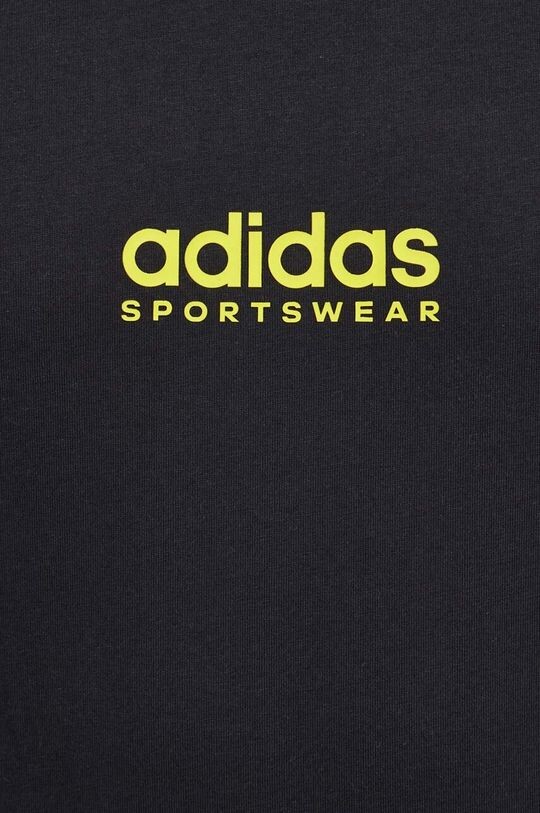 Хлопковая футболка adidas, черный — фото 4
