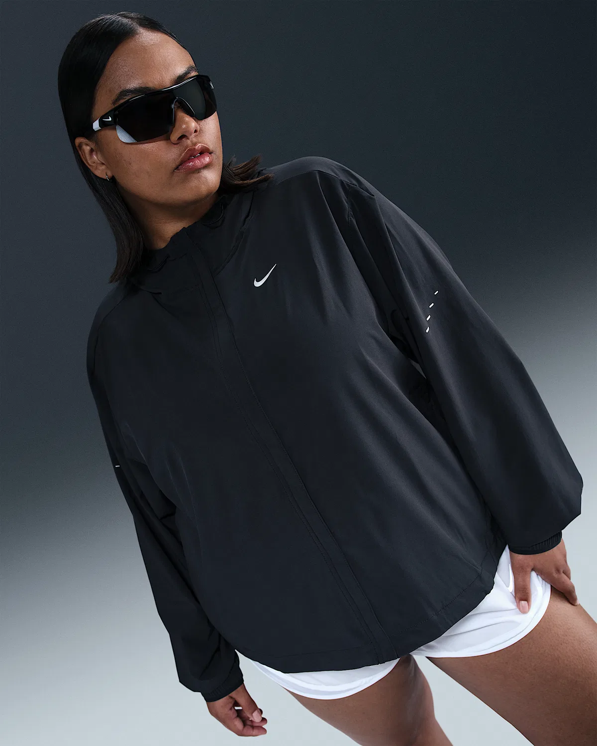 Женская ветровка Nike Swift Repel Packable для бега (плюс сайз), Black