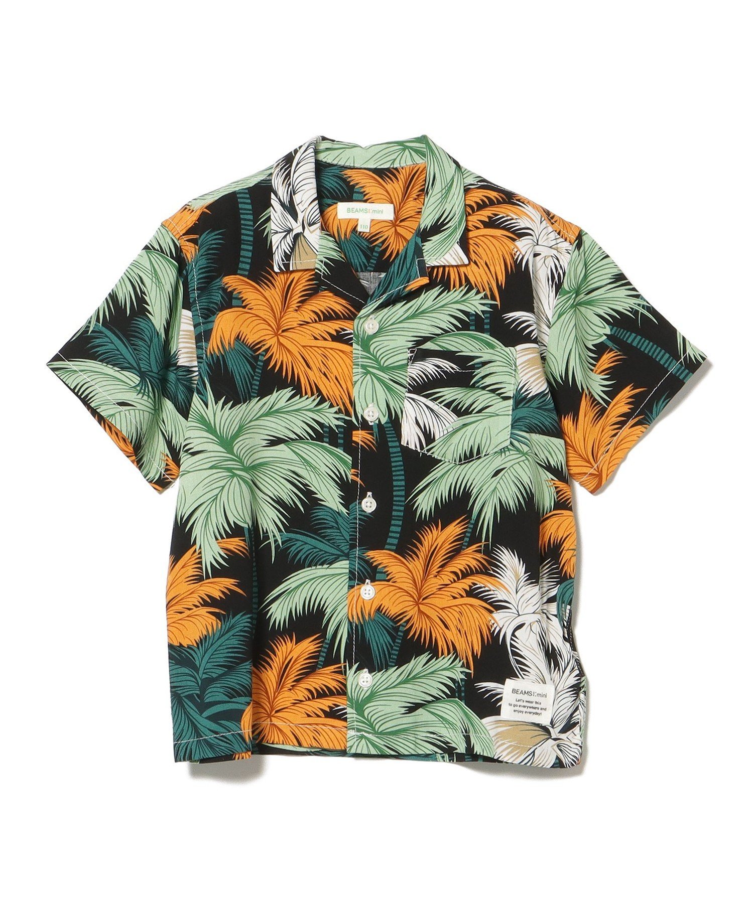 Рубашка из вискозы с принтом (90–150 см) BEAMS mini, Palm_tree