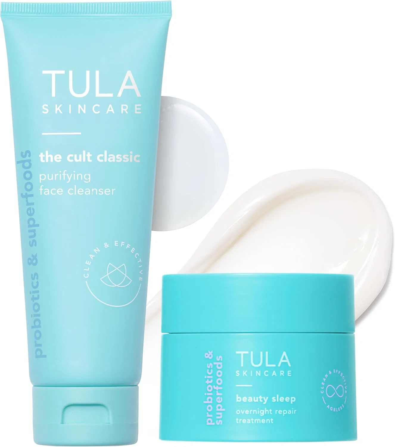 Набор для лица TULA Nighttime Duo очищающий и увлажняющий дорожный
