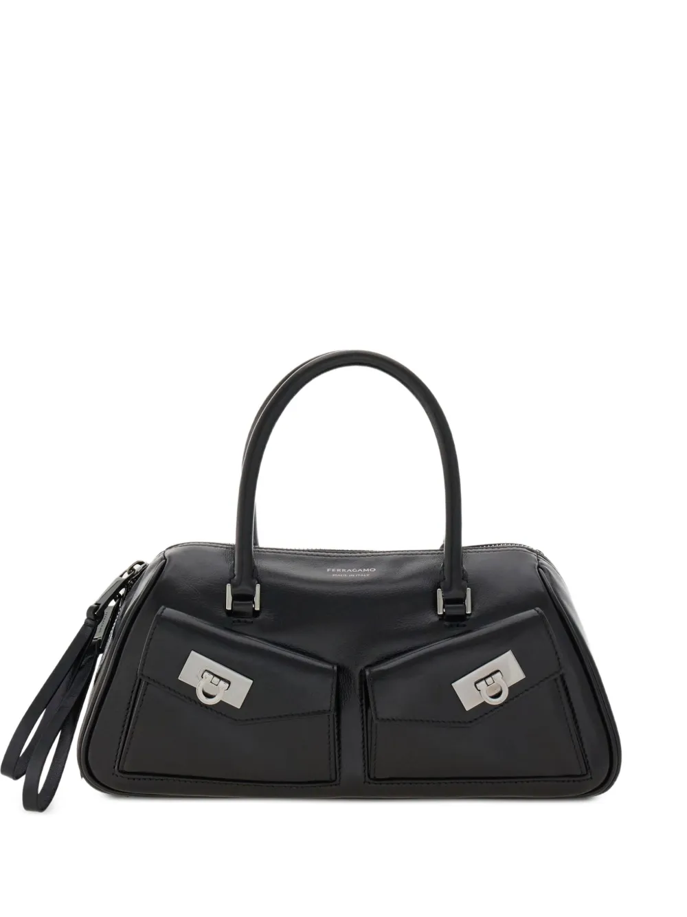 

Кожаная сумка-тоут с множеством карманов Ferragamo, черный
