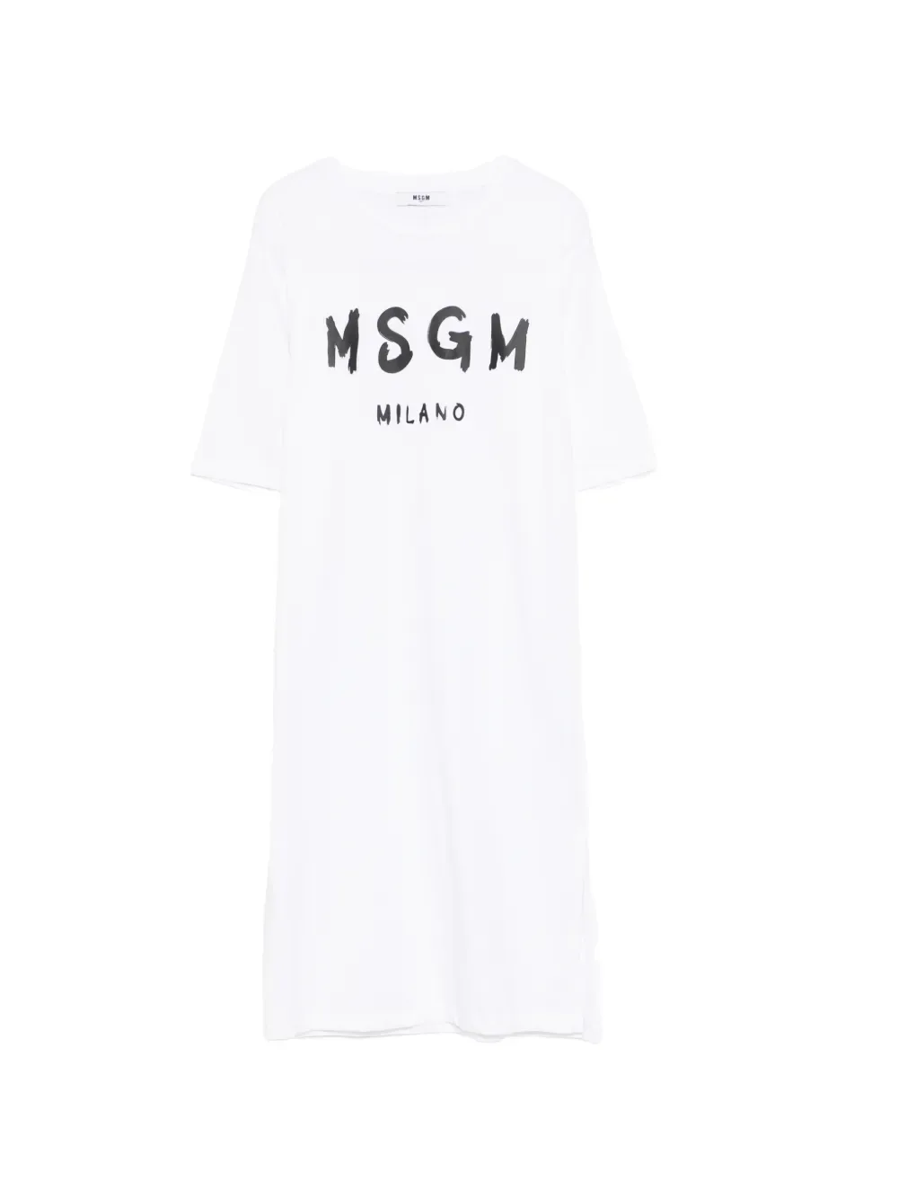 Мини-платье с логотипом MSGM Kids, белый