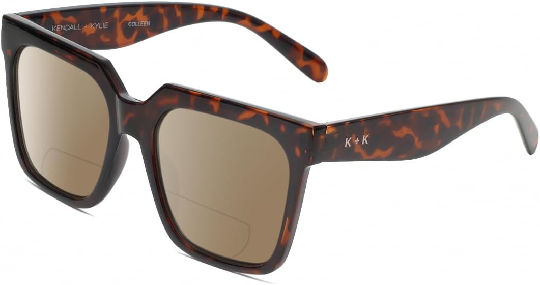 

Солнцезащитные очки Calabria K+K COLLEEN Square Polarized BiFocal Sunglasses Womens Trendy Sunnies Fashion Designer Bi-Focal Sun Glasses Readers, Amber Tortoise Havana Crystal/Amber Brown Lens