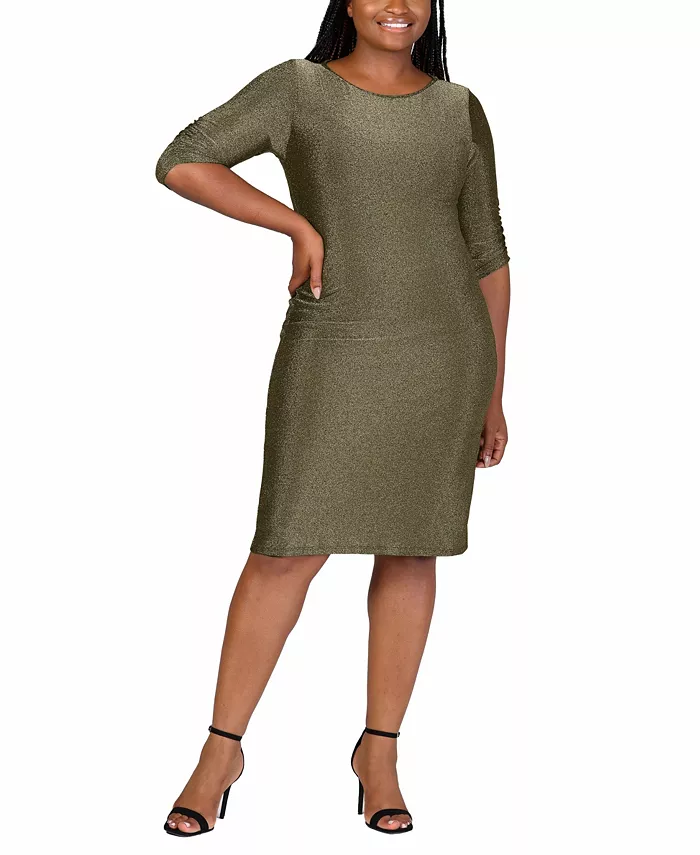 

Мини-платье больших размеров 24seven Comfort Apparel, золотой