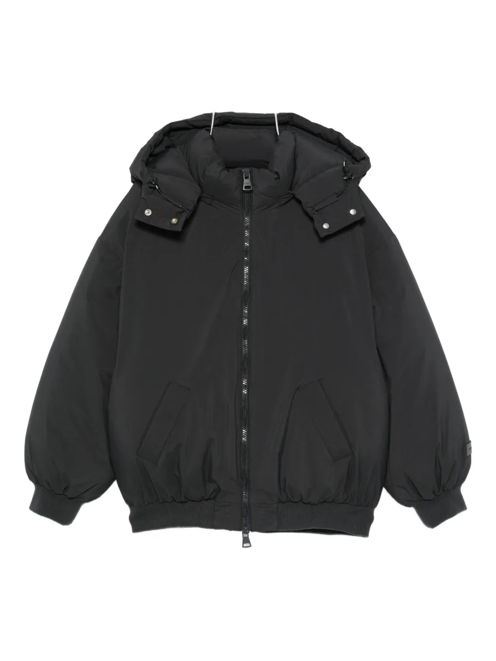 

Куртка с капюшоном на молнии MSGM Kids, черный