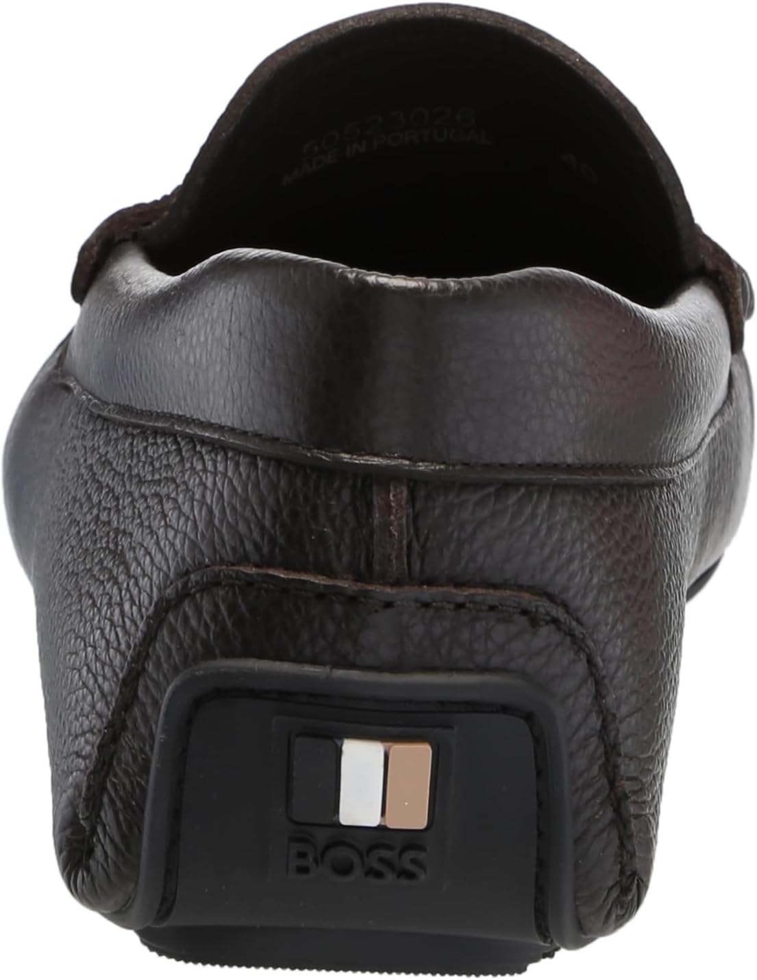 BOSS Мужские мокасины Noel Grainy Leather, Brown Wood — фото 3