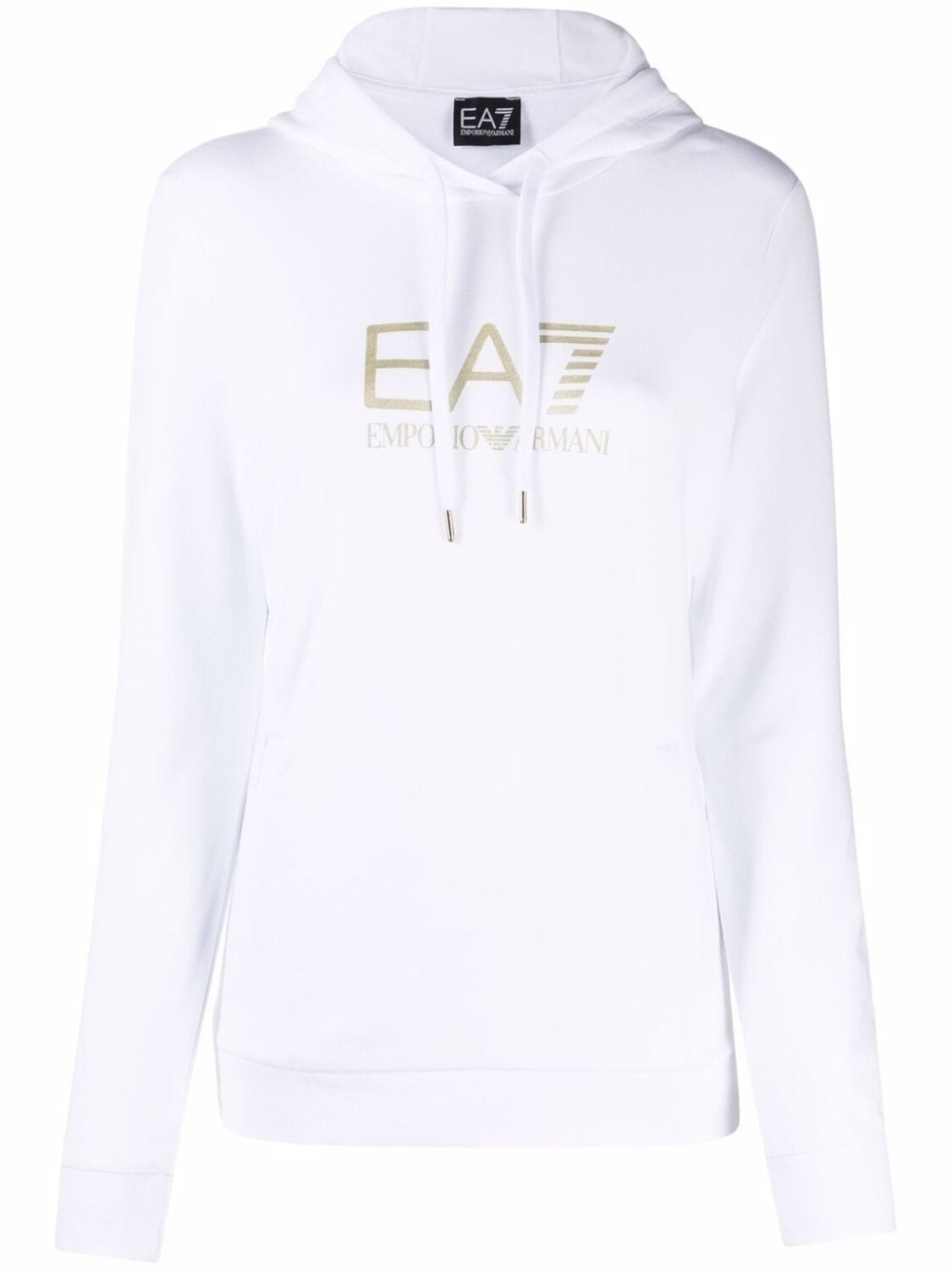

Ea7 Emporio Armani худи с тисненым логотипом, белый