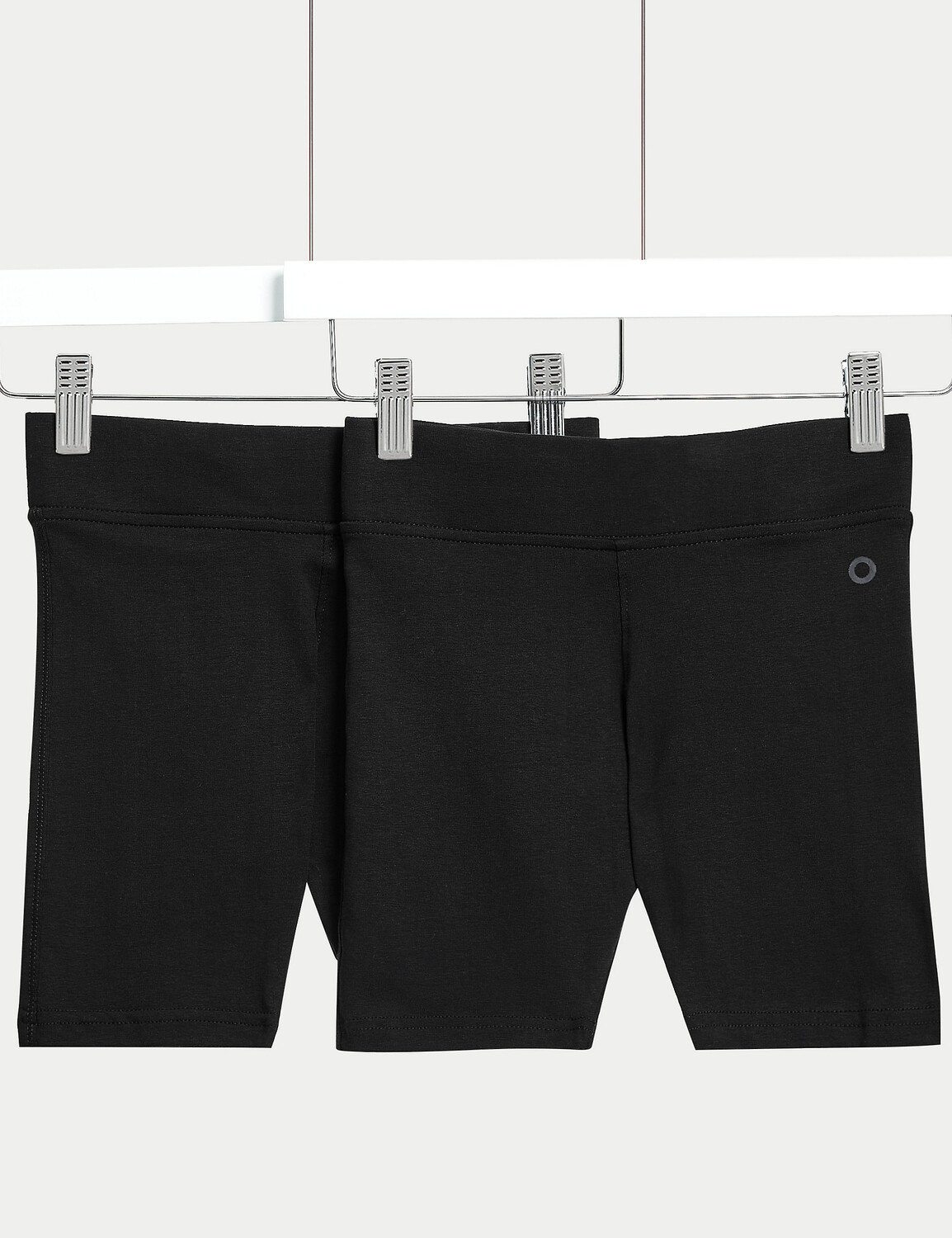 

2 пары школьных шорт из хлопка и эластичной ткани для девочек (2–16 лет) Goodmove, черный