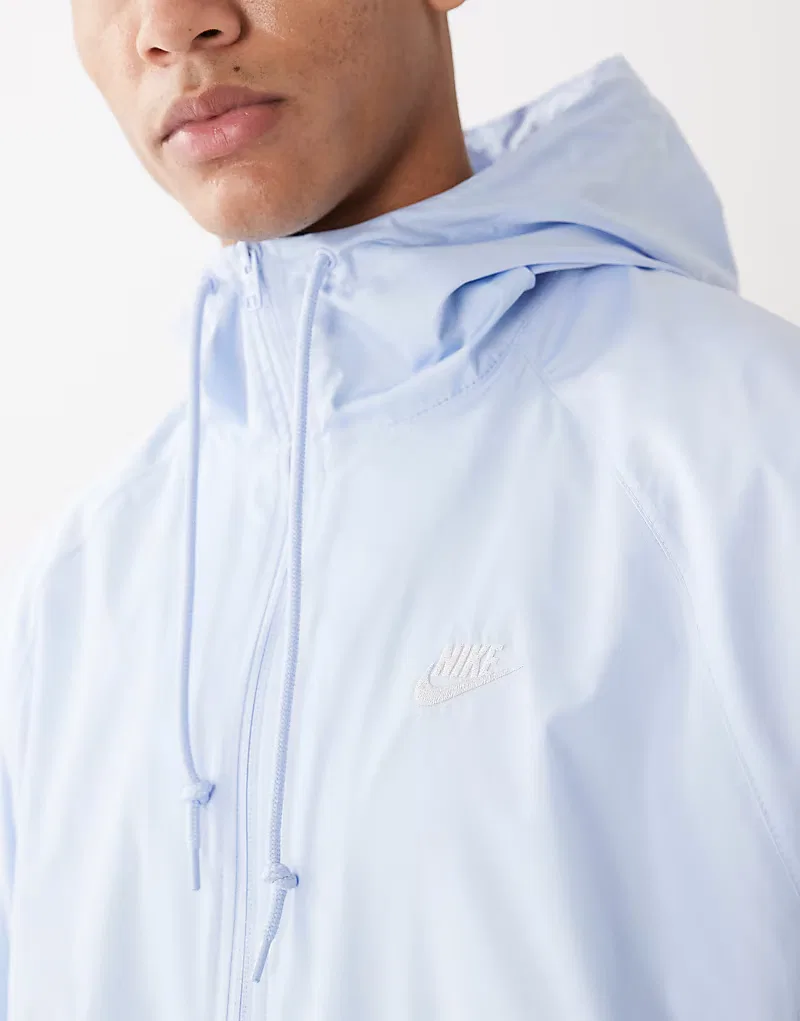 Куртка Nike Windrunner с капюшоном на молнии, сине-серый — фото 3