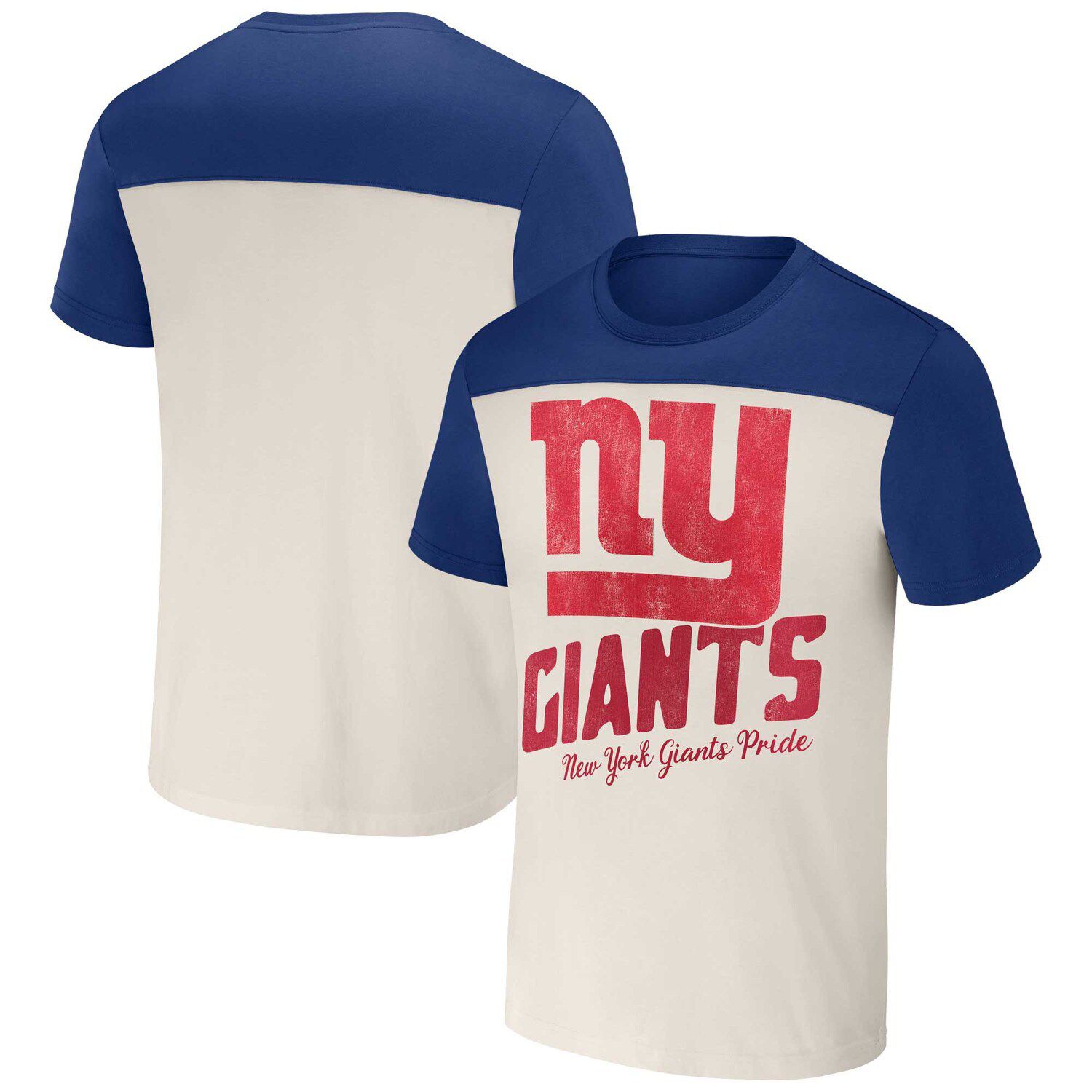 

Мужская футболка NFL x Darius Rucker Collection от Fanatics Cream New York Giants с цветными блоками