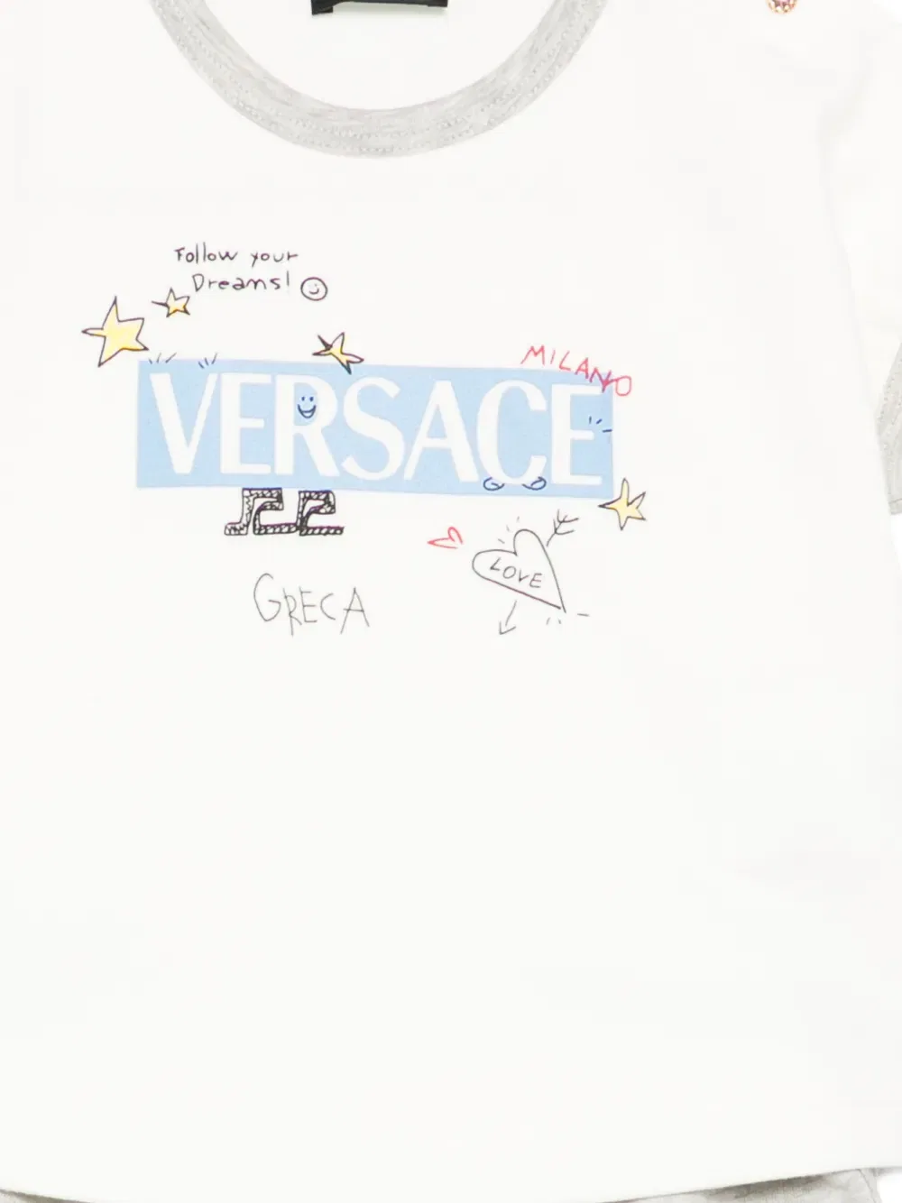 Детская одежда с графическими принтами Versace Kids, белый — фото 3