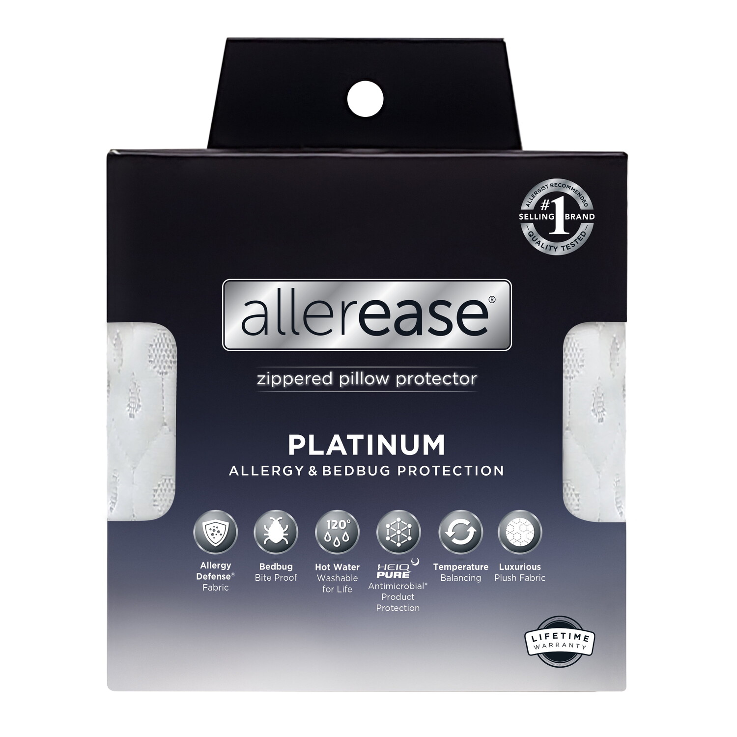

Наволочка на молнии Allerease Platinum, белый