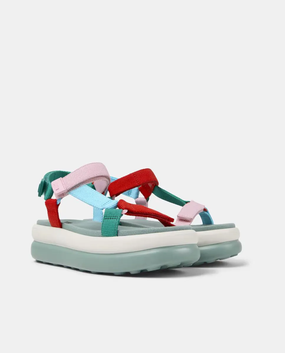 Женские босоножки на платформе Pelotas Flota Up Twins Camper, красный — фото 2
