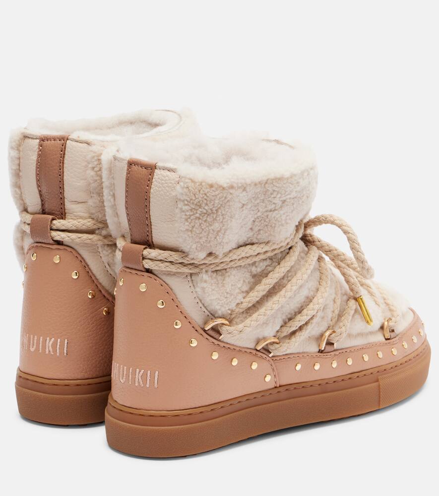 Куртки Curly Rock из овчины и кожи зимние ботинки Inuikii, Beige — фото 2