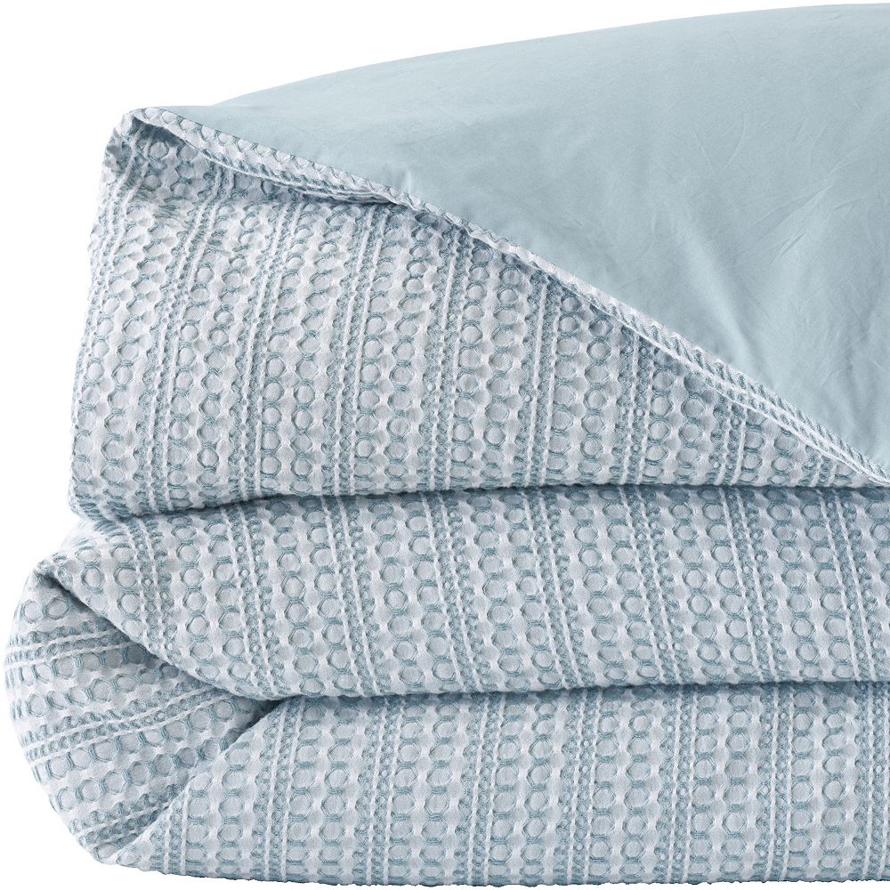 

Lands' End Matelasse Пододеяльник или наволочка в текстурированную полоску, цвет Serene Aqua