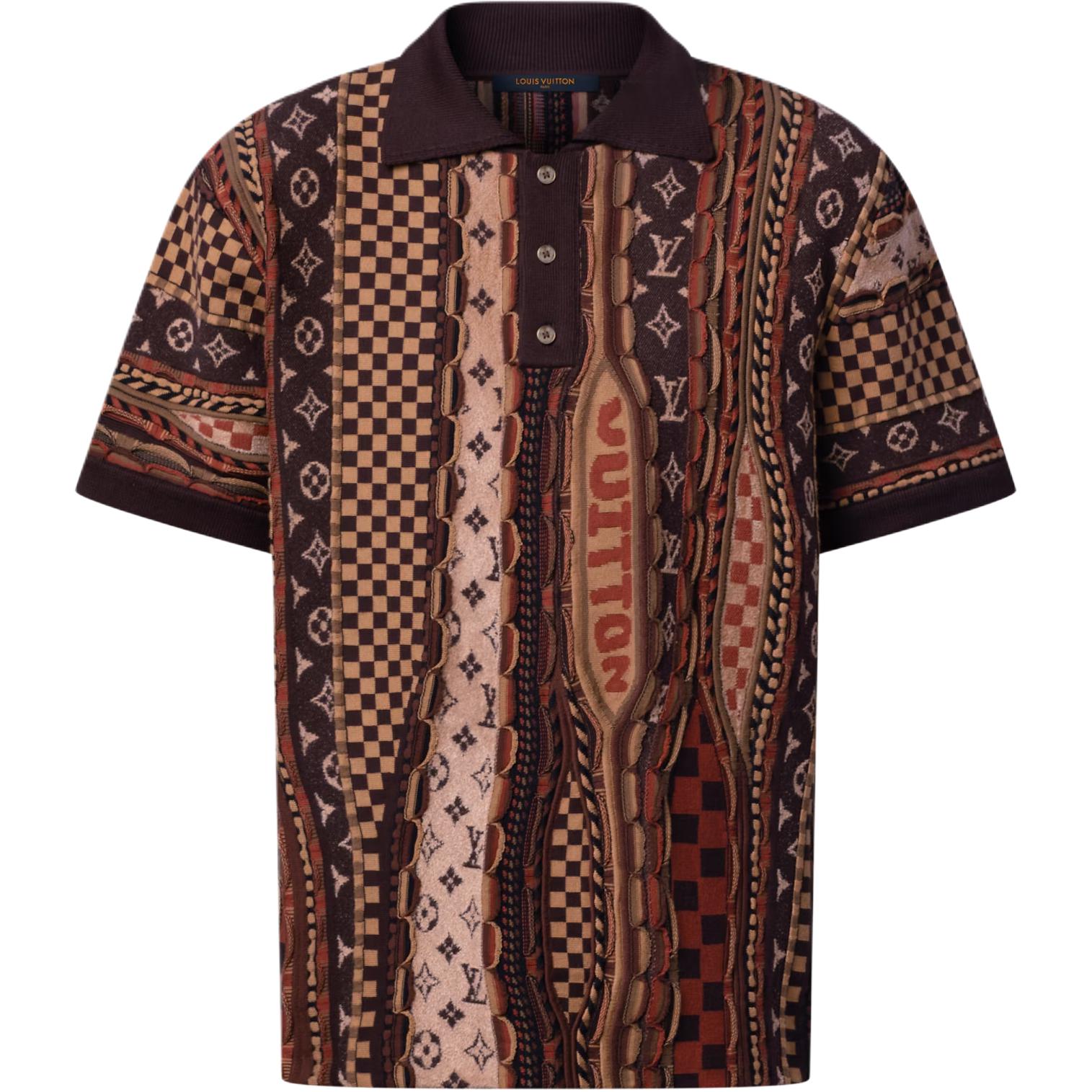 

Короткий рукав поло LOUIS VUITTON, коричневый