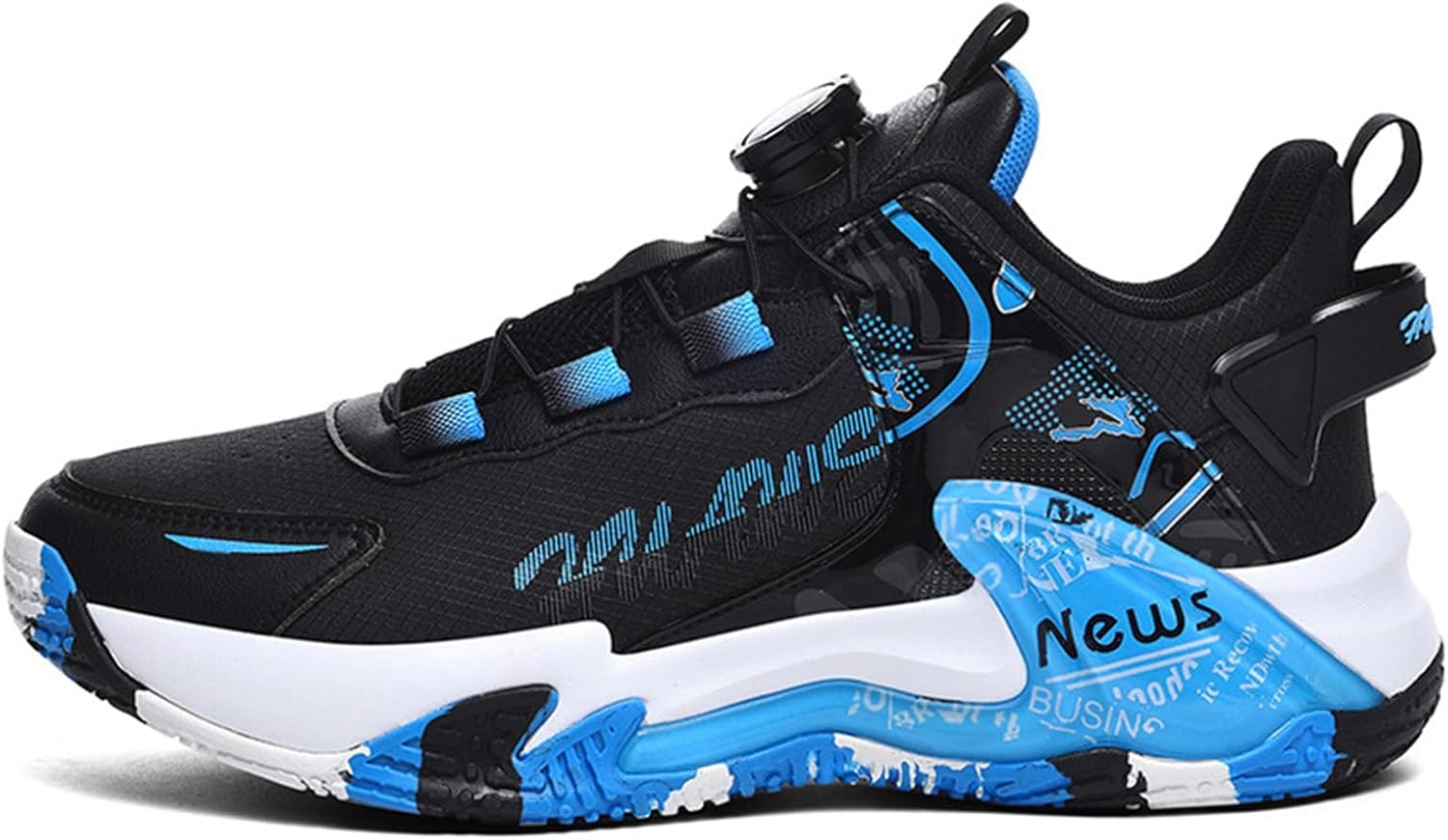 

Мужские баскетбольные кроссовки Floette с системой шнуровки BOA, модные высокие кроссовки с граффити для мужчин, нескользящие с амортизацией, спортивные обувь, A002