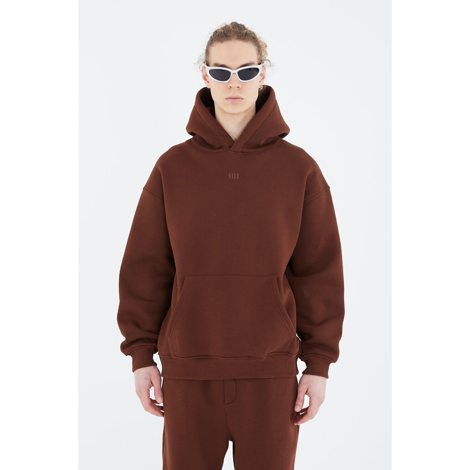 

Толстовка Megaman Oversize Fit Basic Hoodie, коричневый