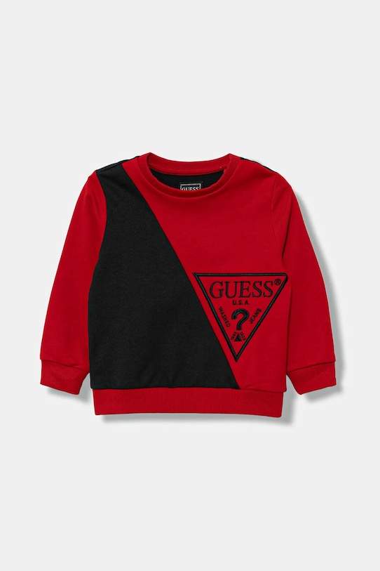 

Детская хлопковая толстовка Guess, красный