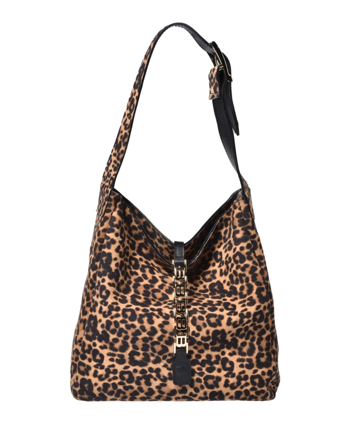 

Сумка через плечо из замши с леопардовым принтом Baldinini, коричневый