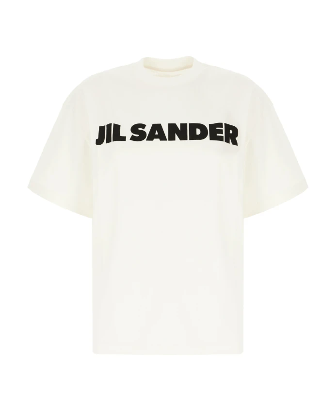 

Повседневная женская хлопковая футболка Jil Sander, белый
