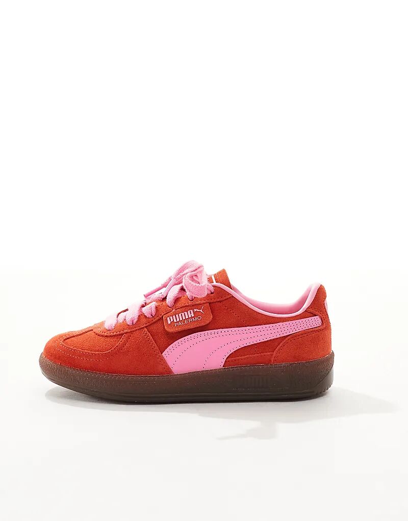 Кроссовки Puma Palermo красного и розового цветов — фото 2