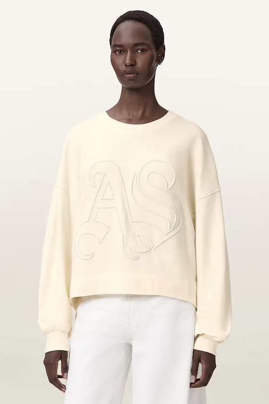 

Хлопковая толстовка lila AllSaints, бежевый