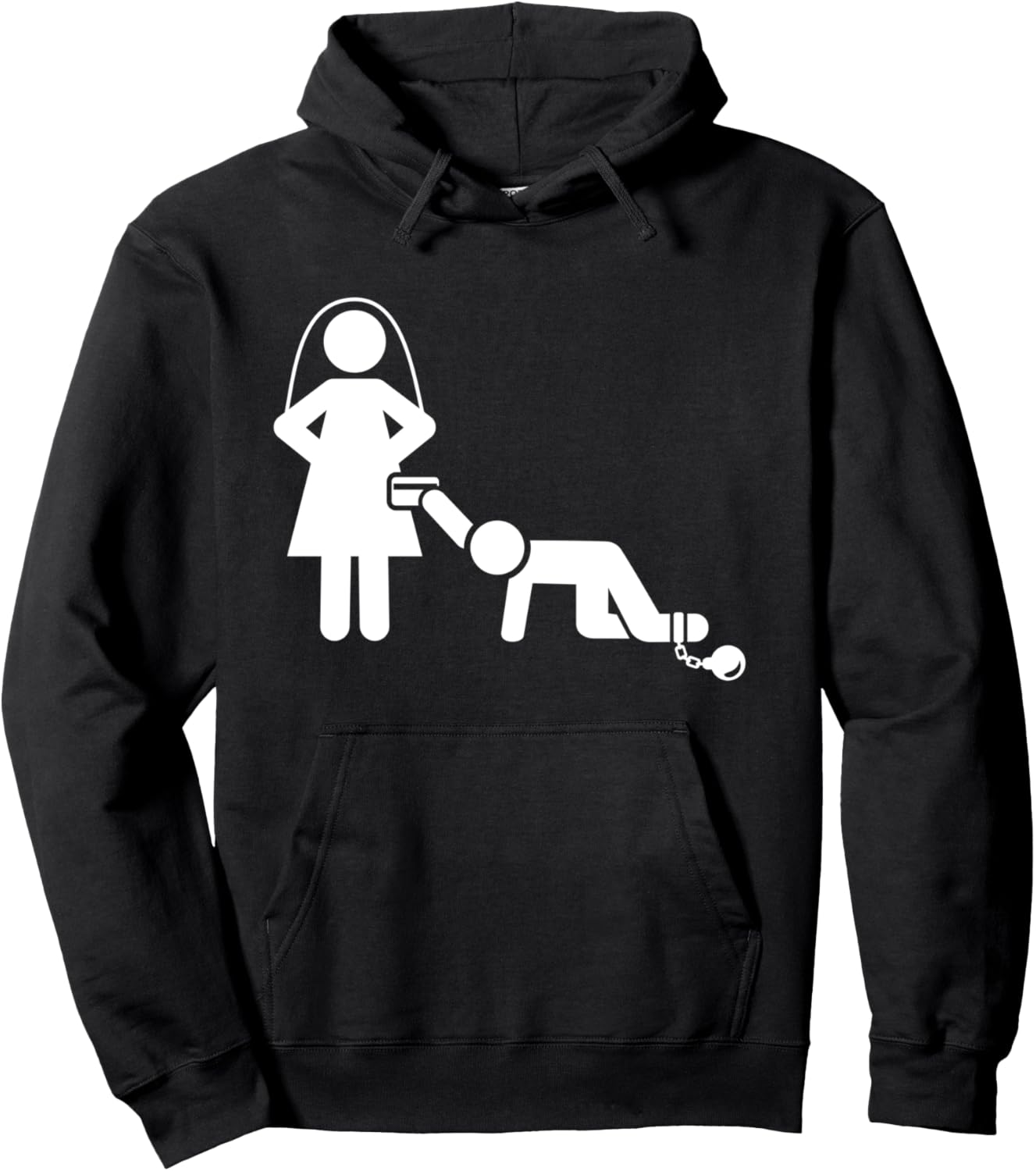 

Муж Жена Брак Девичник Раб Худи Wedding Gifts, черный