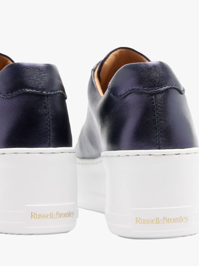 Кроссовки Park Up Leather Laceless Flatform Russell & Bromley, Blue — фото 3