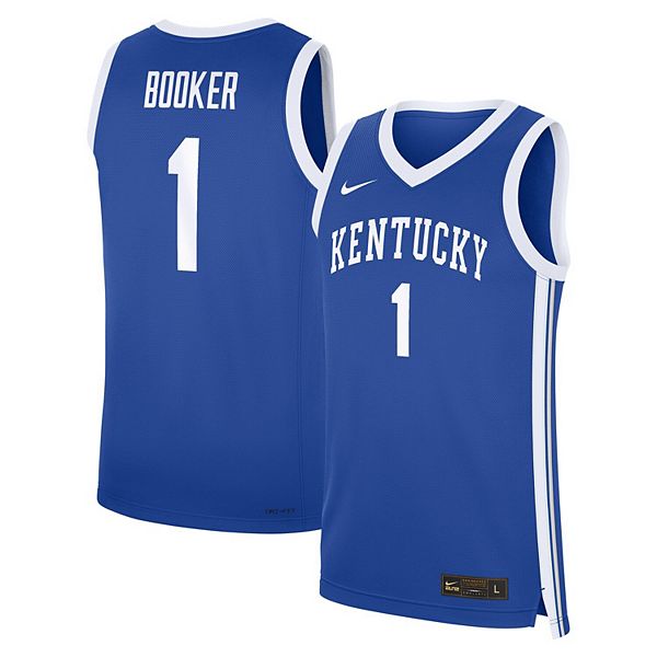 

Мужская баскетбольная майка devin booker royal kentucky wildcats road replica Nike