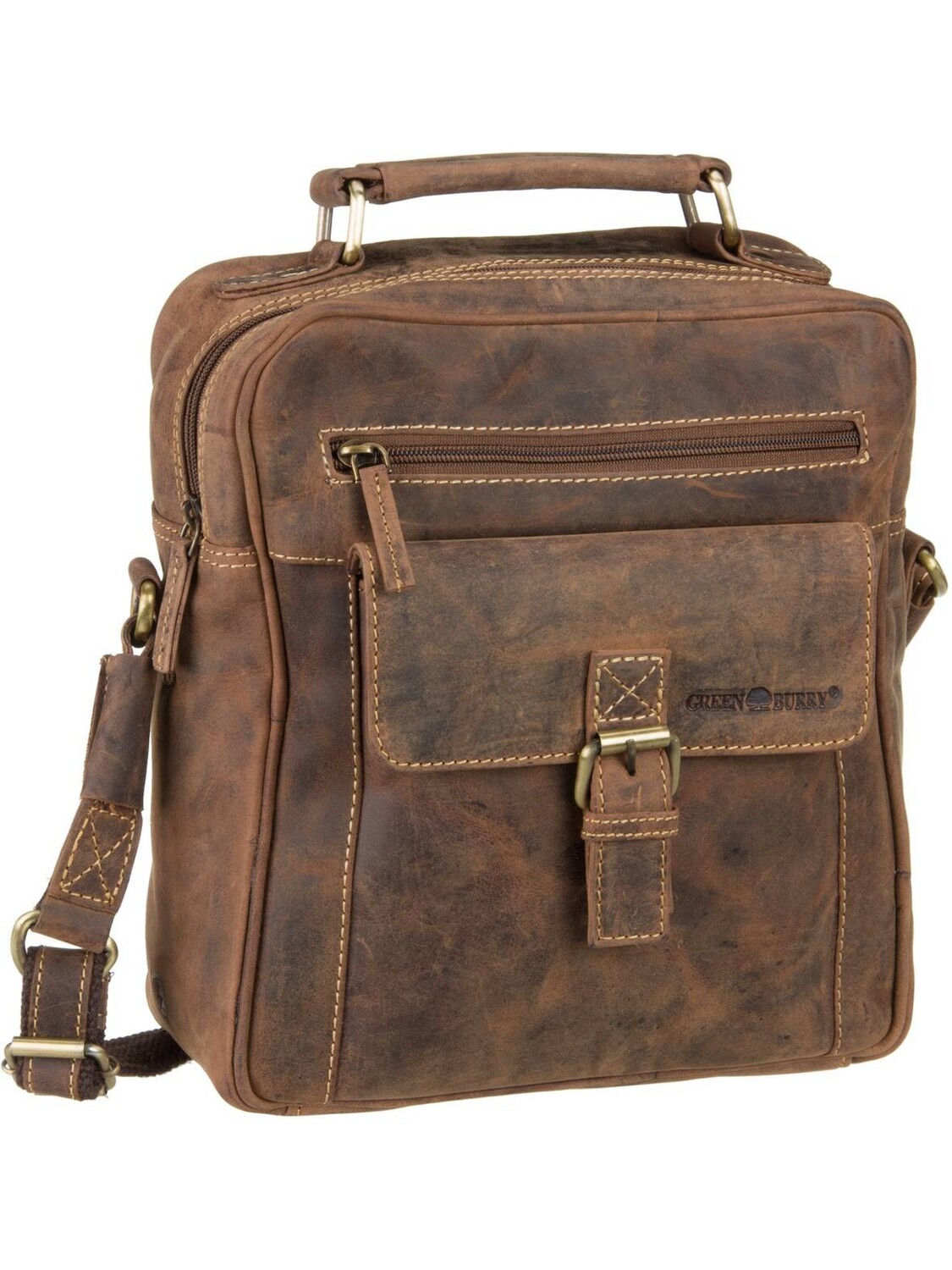 

Сумка через плечо Greenburry Vintage 1665 Large, цвет Sattelbraun