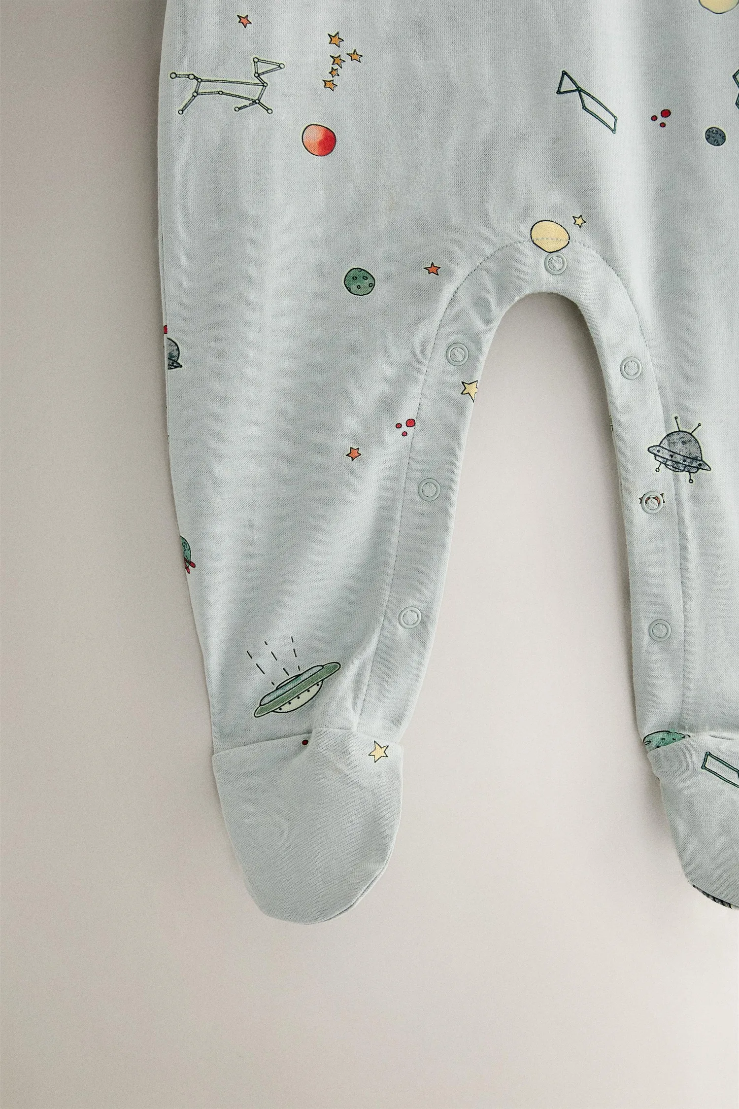 Детский комбинезон cotton space Zara, светло-голубой — фото 4
