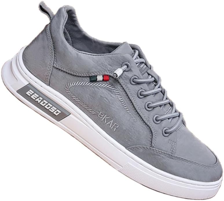 

Удобные нескользящие кроссовки на шнуровке для мужчин - стильные кеды для всех сезонов и занятий на свежем воздухе Clolinde, серый