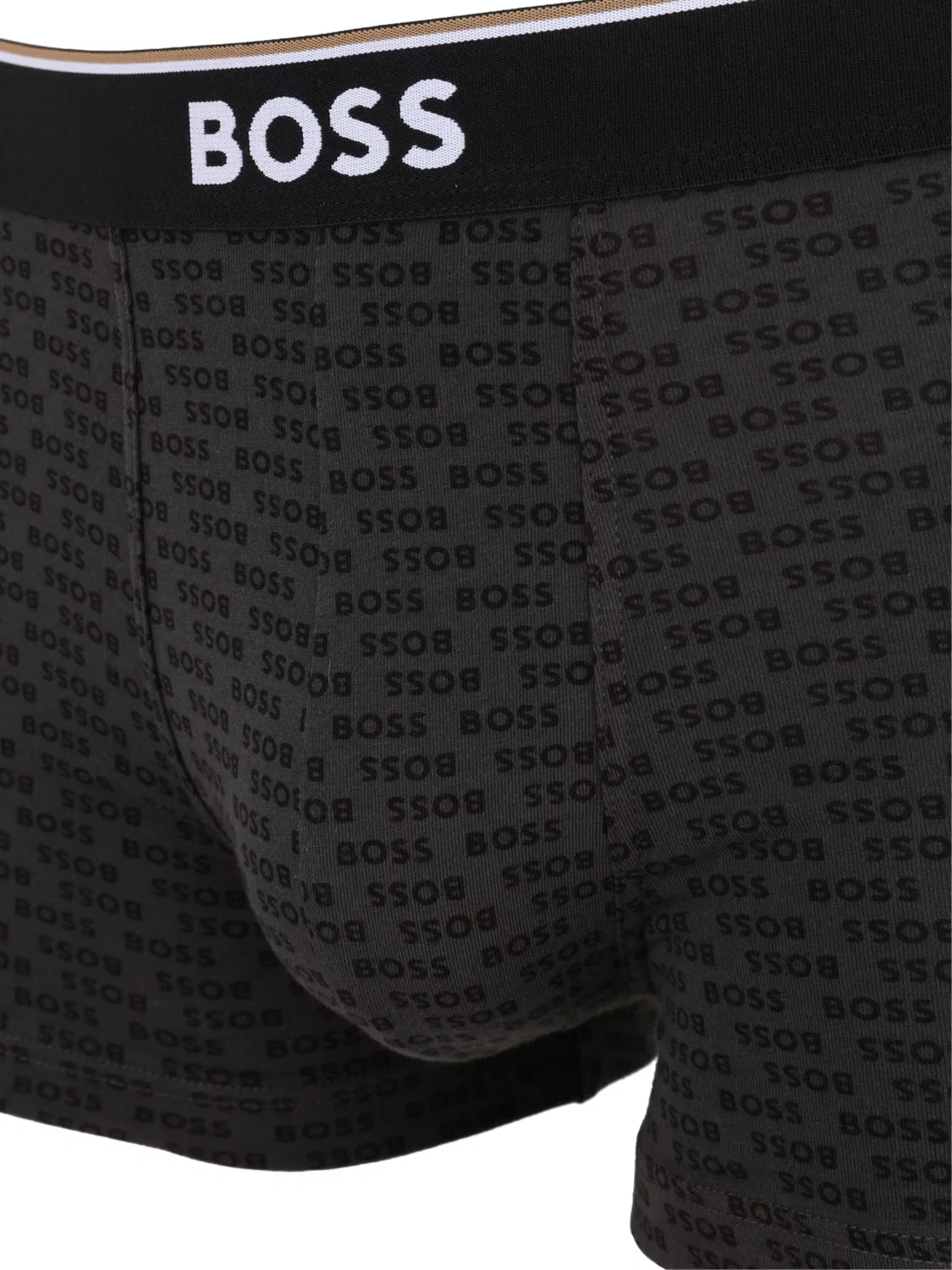 Боксерские шорты Boss Power серого и черного цвета — фото 3