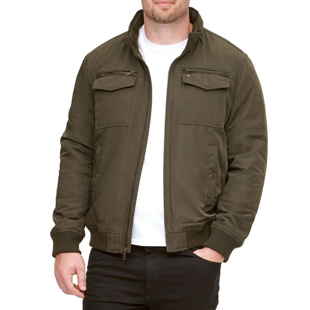 

Водостойкий бомбер средней плотности Big & Tall Tommy Hilfiger, цвет Army Green
