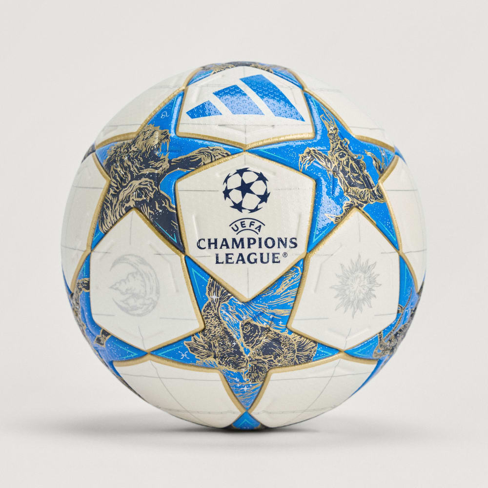 

Футбольный мяч Adidas UCL Pro 25/26 League Stage Ball, цвет White/Dark Blue/Pantone/Gold Metallic