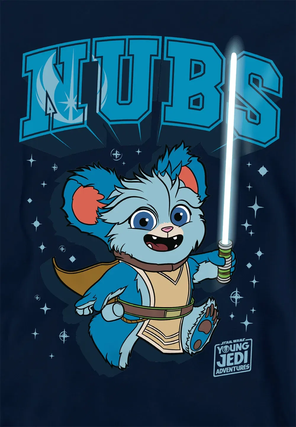 Детская худи Star Wars Young Jedi Adventure Nubs, Disney, темно-синий — фото 2