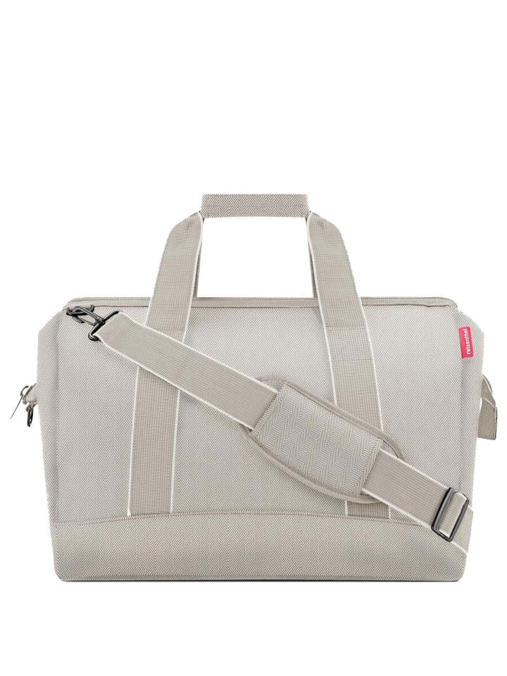 

дорожная сумка-универсал L 48 см (серо-смайлик) в песочном узоре елочка Reisenthel