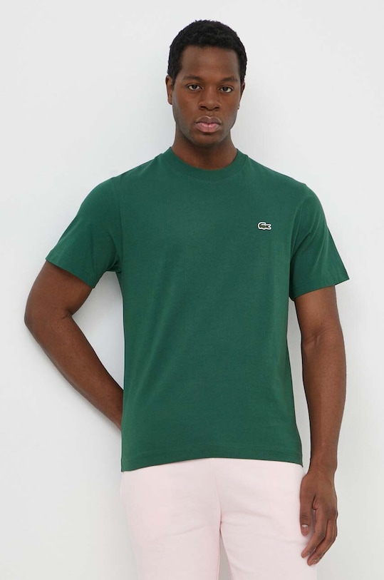 Хлопковая футболка Lacoste, зеленый — фото 4