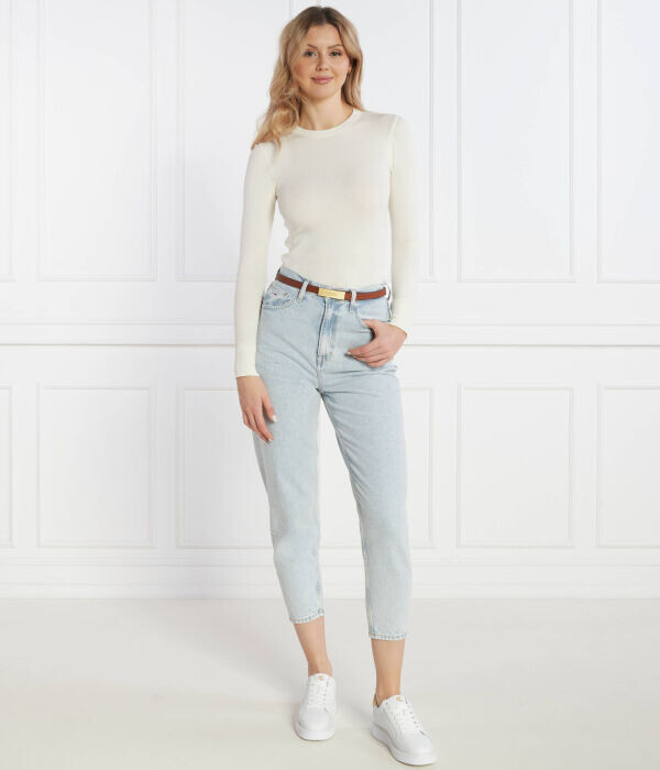 Блуза Polo Ralph Lauren Slim Fit, экрю — фото 2