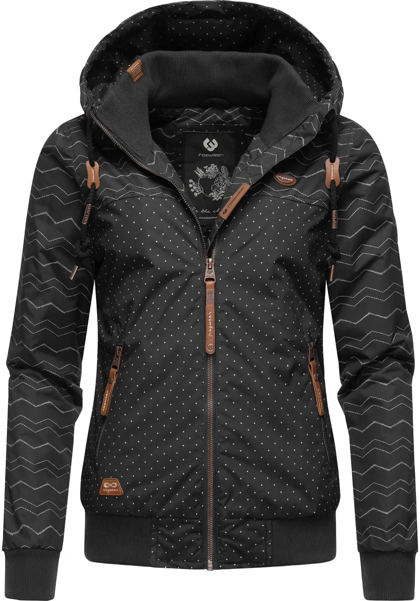 

Зимняя куртка Ragwear "Nuggie Zig Zag Intl.", с капюшоном, стильная женская куртка для отдыха с рисунком, цвет Dark