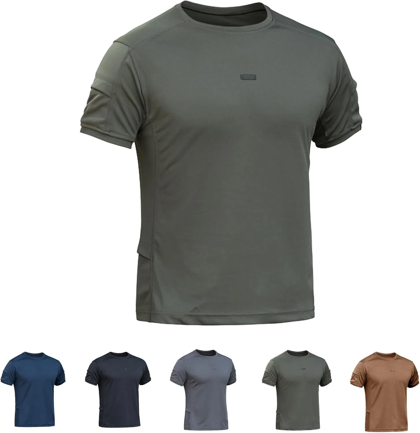 Футболка-поло Outdoor Performance Tactical, мужская, быстросохнущая, для гольфа и спорта, с воротником Generic, зеленый