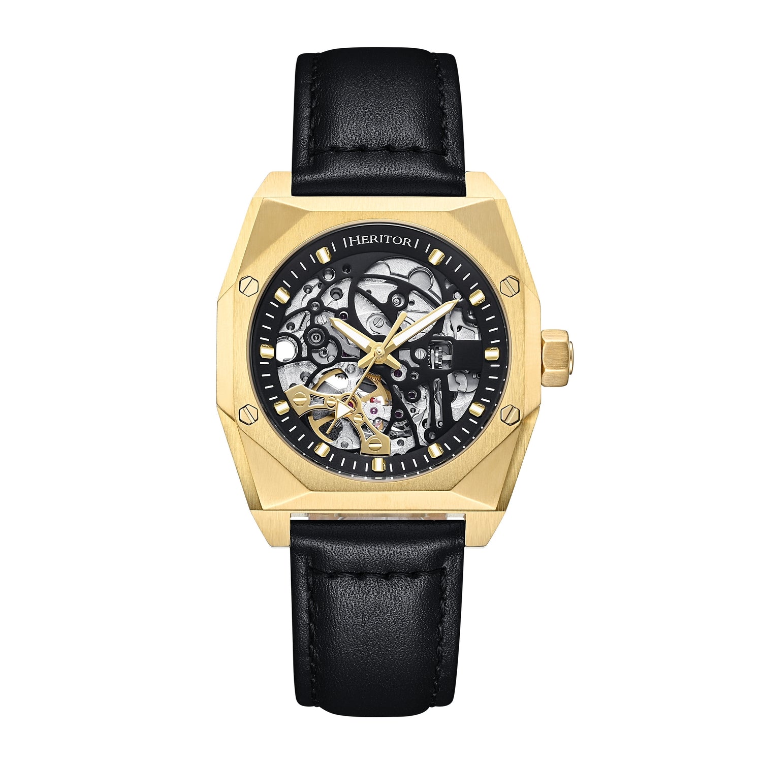 

Часы Elliott с кожаным ремешком Heritor Automatic, розовый