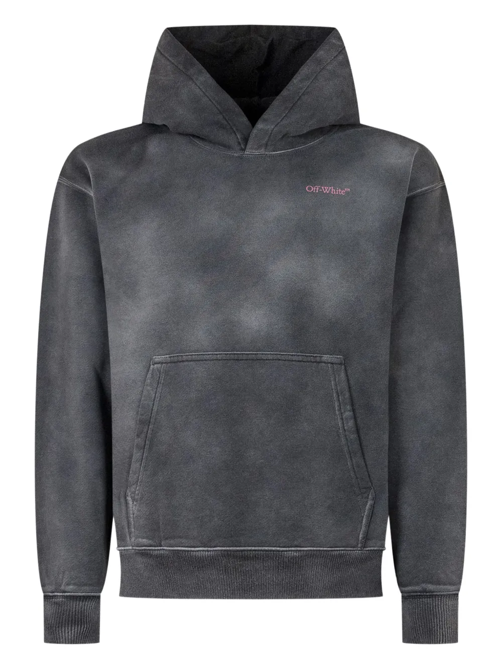 

Худи с эффектом потертости Off-White Kids, серый