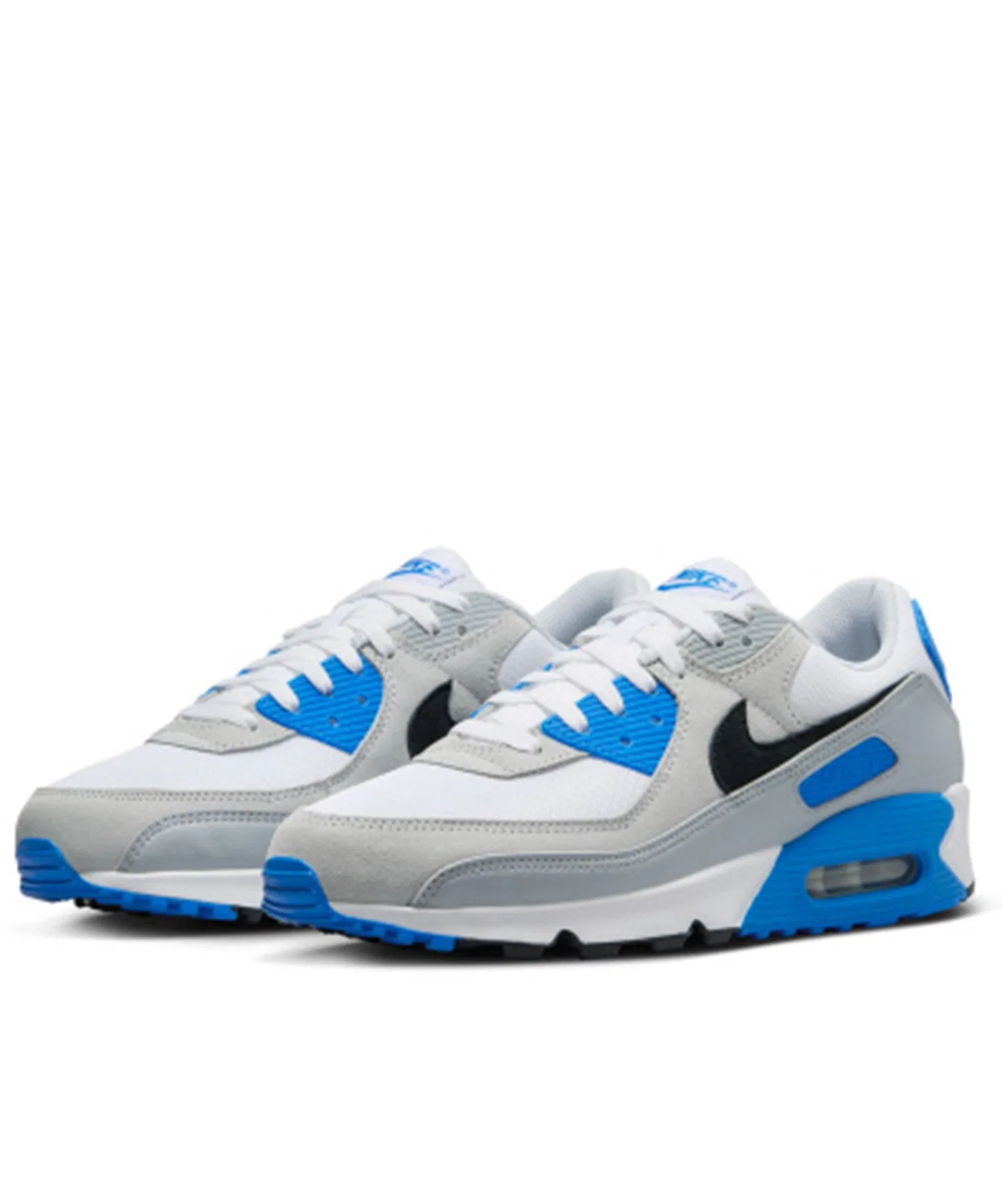 Унисекс кроссовки Nike Air Max 90 с видимой амортизацией бело-синие